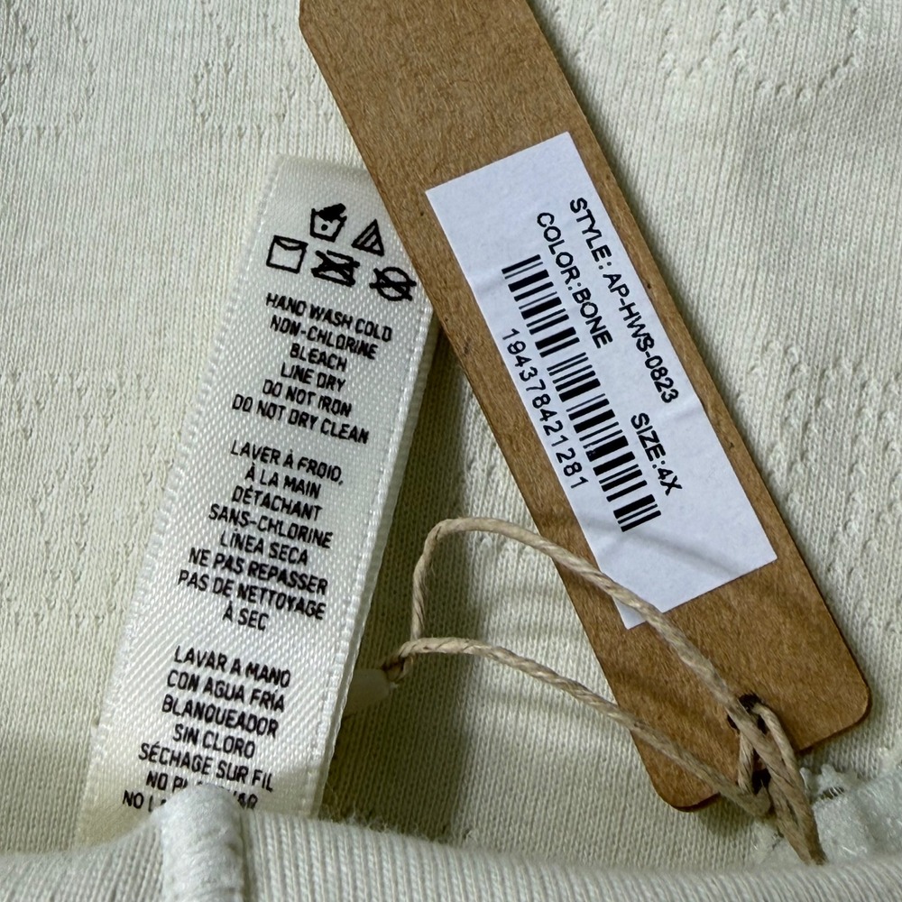 SKIMS Lace Pointelle Boxer Shorts Bone 4X Fits 2X/3X - Picture 6 of 8